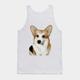 Cute Corgi Drawing Tank Top